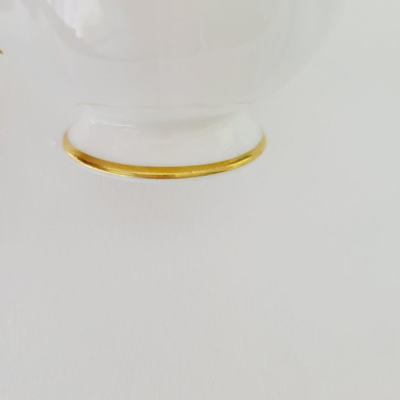 Aynsley Floral & Gold Ivy Teacup, Pink & White Floral Vintage England Bone China - Picture 6 of 10